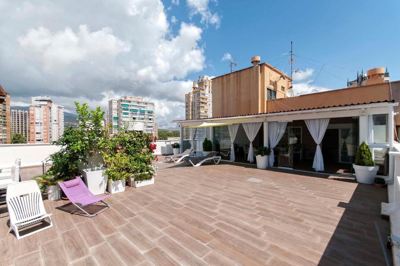Апартаменты Atico Con Enorme Terraza Y Chill Out Particular Бенидорм Экстерьер фото